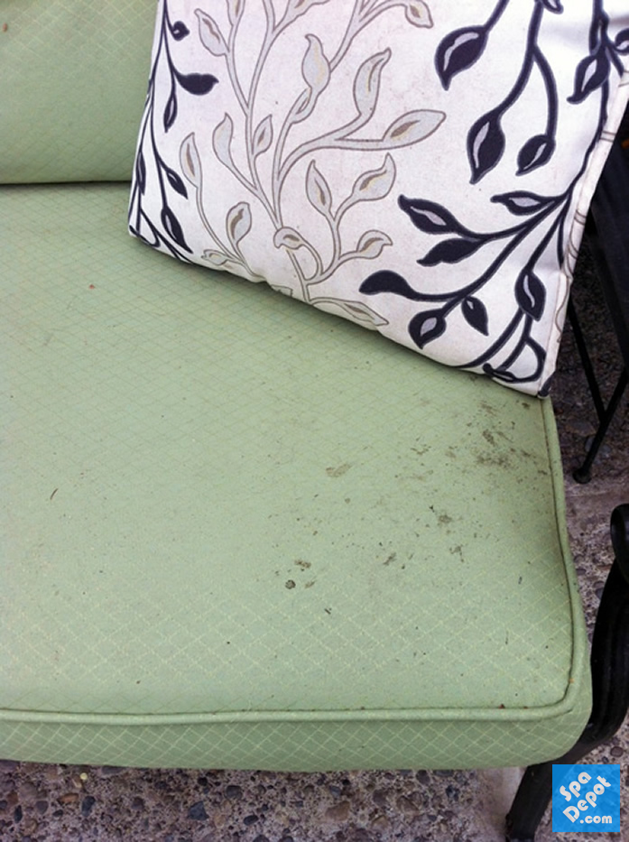 Stained outdoor furniture cushions 