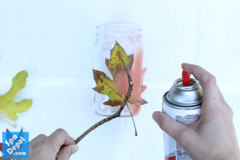 autumn jar painting diy