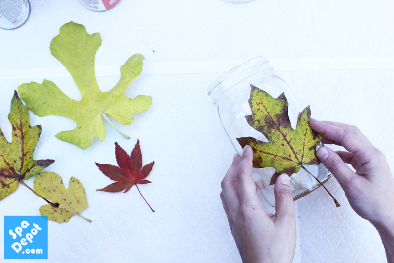autumn jar painting diy