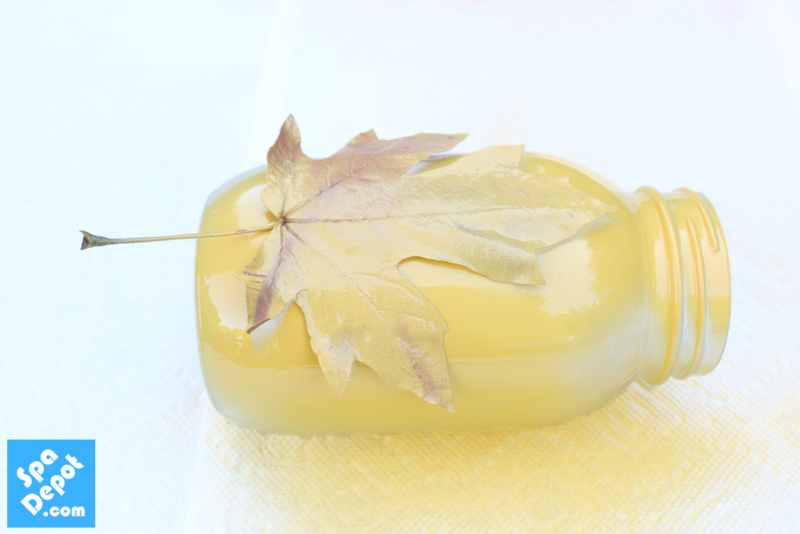 autumn jar painting diy