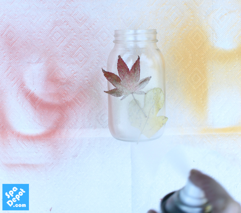 autumn jar painting diy