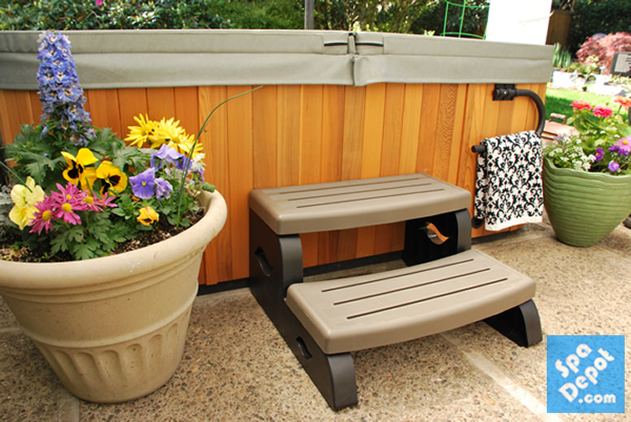 Beautifully restored wooden hot tub cabinet