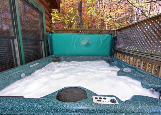 Extremely foamy hot tub water