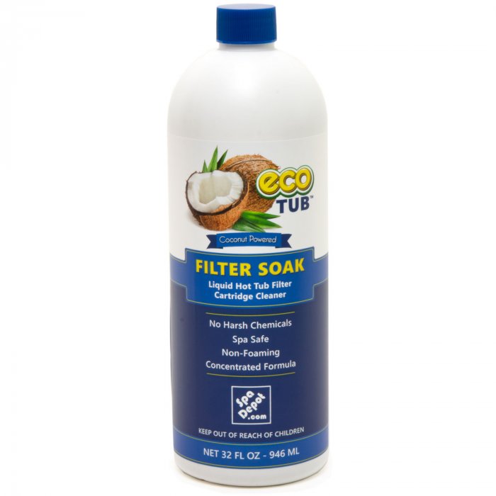 eco-tub filter soak liquid hot tub filter cartridge cleaner