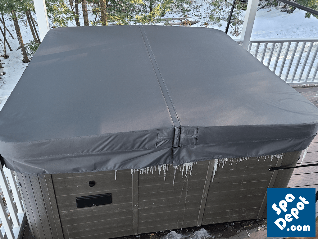 Nice looking cover with icicles coming off of the under side