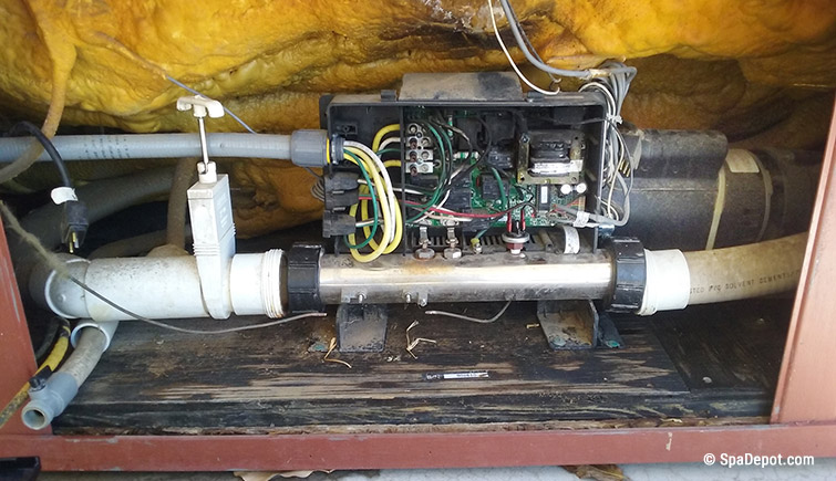 Old burned out spa control system