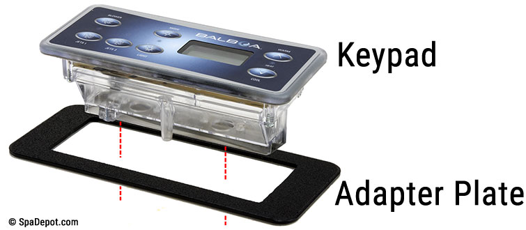 spa topside keypad and adapter plate